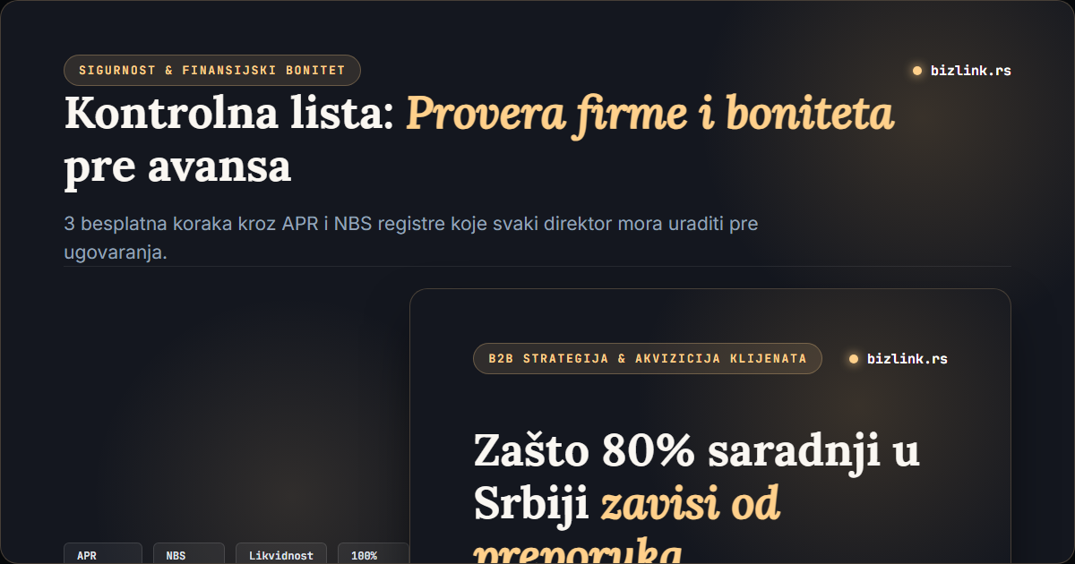 Provera Firme APR i Bonitet